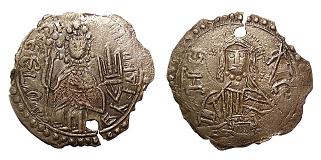 Silver sriblianyk with a prince’s image and trident — a coin from Kyivan Rus era, displayed at the Odessa Numismatic Museum